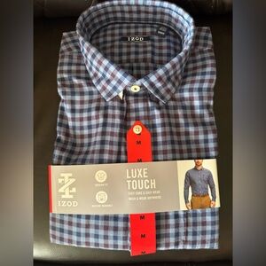 Izod Men's Luxe Touch Plaid Shirt